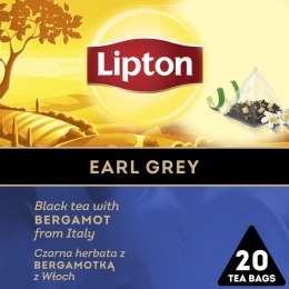 Herbata LIPTON, piramidki, czarna, Earl Grey, 20 torebek