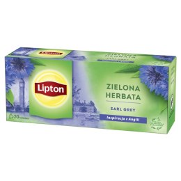 Herbata LIPTON zielona, Earl Grey, 20 torebek