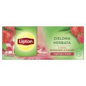 Herbata LIPTON zielona, z nutą truskawki i maliny, 20 torebek