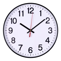 Zegar ścienny DONAU, plastikowy, 30cm, czarny