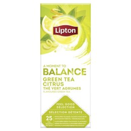 Herbata LIPTON Balance, zielona, citrus, 25 kopert