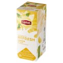 Herbata LIPTON Refresh, czarna, cytrynowa, 25 torebek