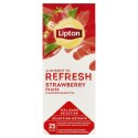 Herbata LIPTON Refresh, czarna, truskawkowa, 25 torebek