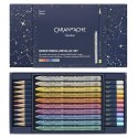 Kredki CARAN D'ACHE Cosmic Blue, w pudełku, 20 szt., mix koloró metalicznych