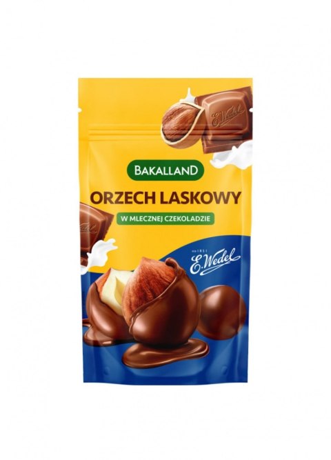 Orzech laskowy w mlecznej czekoladzie, BAKALLAND, 72g