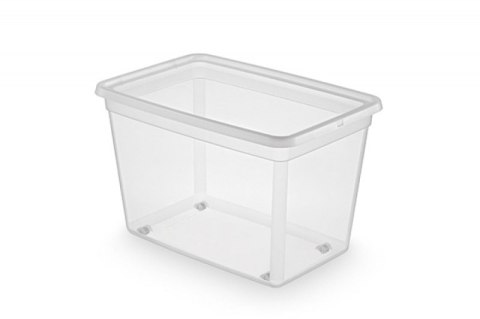 Pojemnik do przechowywania MOXOM Basestore Box, na kółkach, 60l, (580 x 390 x 350mm), transparentny