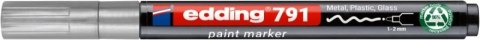 Marker olejowy e-791 EDDING, PCR, srebrny