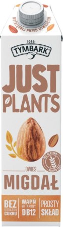 Napój roślinny TYMBARK Just Plants, owies-migdał, 1l