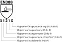 Rękawice robocze DONAU SAFETY, skóra kozia po stronie dłoni, rzep, rozm. 11/XXL, biało-czerwone