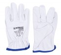 Rękawice robocze DONAU SAFETY DS-DRIVGOAT, driver, skóra kozia, rozm. 8/M, białe