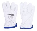 Rękawice robocze DONAU SAFETY DS-DRIVGOAT, driver, skóra kozia, rozm. 9/L, białe