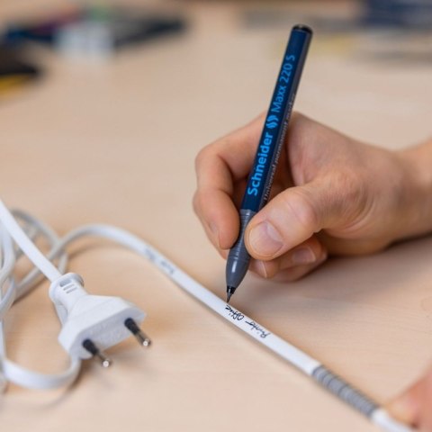 Zestaw foliopisów permanentnych SCHNEIDER Maxx 220, S, 0,4 mm, 4 szt., pudełko z zawieszką, mix kolorów