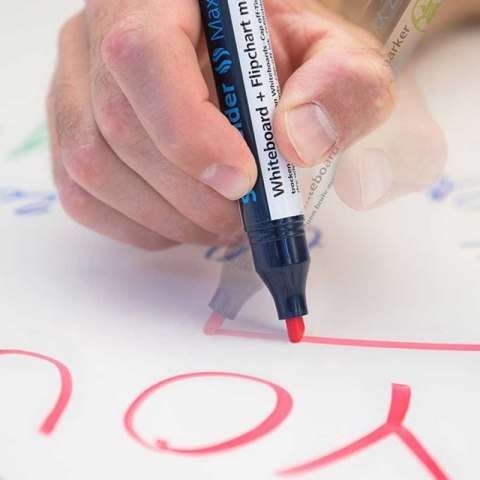 Zestaw markerów do tablic SCHNEIDER Maxx 293, 2-5 mm, 4 szt., pudełko z zawieszką, mix kolorów