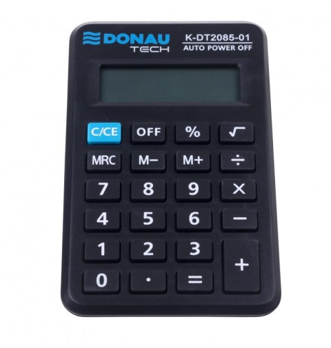 Kalkulator kieszonkowy DONAU TECH, CI-LC310NR, 8-cyfr. wyświetlacz, wym. 114x69x19 mm, czarny