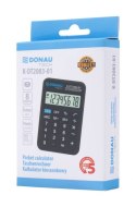 Kalkulator kieszonkowy DONAU TECH, CI-LC110NR, 8-cyfr. wyświetlacz, wym. 89x58x11 mm, czarny