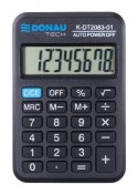 Kalkulator kieszonkowy DONAU TECH, CI-LC110NR, 8-cyfr. wyświetlacz, wym. 89x58x11 mm, czarny