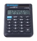 Kalkulator kieszonkowy DONAU TECH, CI-SLD100NR, 8-cyfr. wyświetlacz, wym. 90x60x11 mm, czarny
