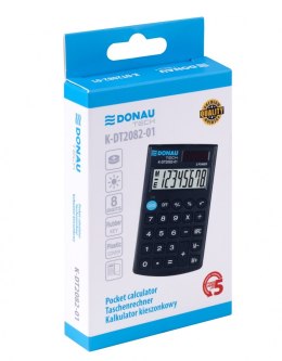 Kalkulator kieszonkowy DONAU TECH, CI-SLD200NR, 8-cyfr. wyświetlacz, wym. 97x60x10 mm, czarny