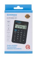 Kalkulator kieszonkowy DONAU TECH, CI-SLD200NR, 8-cyfr. wyświetlacz, wym. 97x60x10 mm, czarny