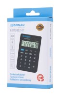 Kalkulator kieszonkowy DONAU TECH, CI-SLD200NR, 8-cyfr. wyświetlacz, wym. 97x60x10 mm, czarny