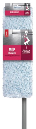 Mop płaski classic ANNA ZARADNA, z pucerką z mikrofibry, 1 szt., mix kolorów