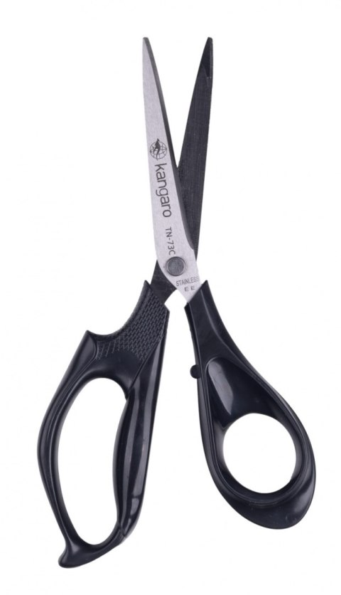 Nożyczki biurowe KANGARO, 18,5 cm, z osłoną, dla praworęcznych, blister, mix kolorów