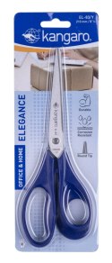 Nożyczki biurowe KANGARO, 21 cm, dla praworęcznych, blister, mix kolorów