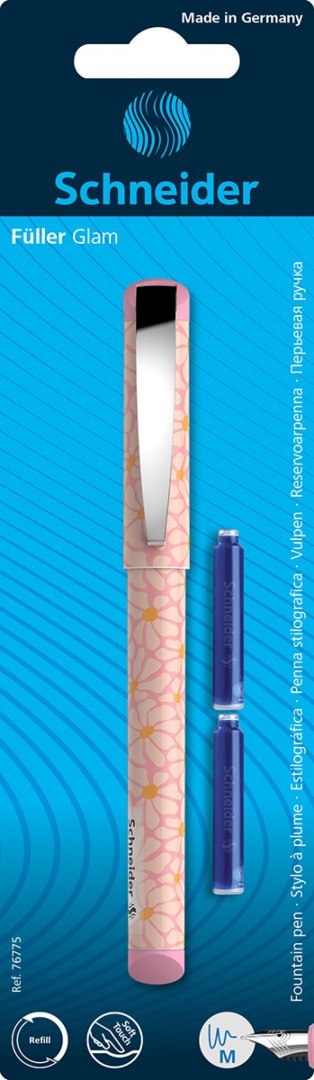 Pióro wieczne SCHNEIDER Glam + 2 naboje, blister, mix kolorów
