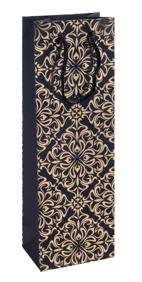 Torebka na alkohol DONAU HOME, laminowana, 12x35,5x8cm, całoroczna, sznurek, mix wzorów