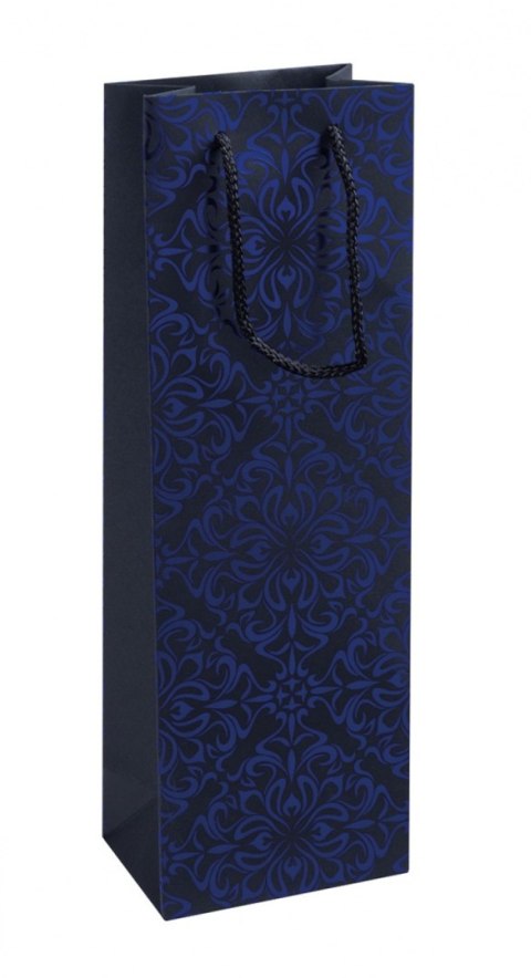 Torebka na alkohol DONAU HOME, laminowana, 12x35,5x8cm, całoroczna, sznurek, mix wzorów