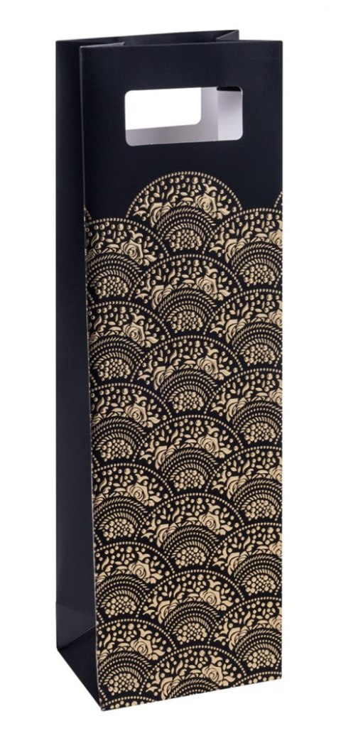 Torebka na alkohol DONAU HOME, laminowana, 12x41,5x8cm, całoroczna, z rączką, mix wzorów