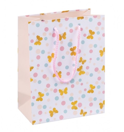 Torebka na prezenty DONAU HOME, laminowana, 18x23x10cm, całoroczna, sznurek, mix wzorów