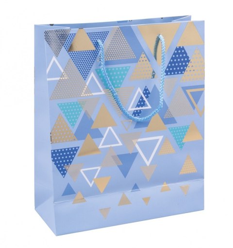 Torebka na prezenty DONAU HOME, laminowana, 25x30x10cm, całoroczna, sznurek, mix wzorów