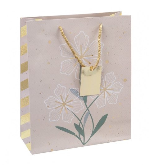 Torebka na prezenty DONAU HOME, laminowana, 25x30x10cm, całoroczna, sznurek, mix wzorów