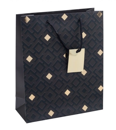 Torebka na prezenty DONAU HOME, laminowana, 25x30x10cm, całoroczna, sznurek, mix wzorów