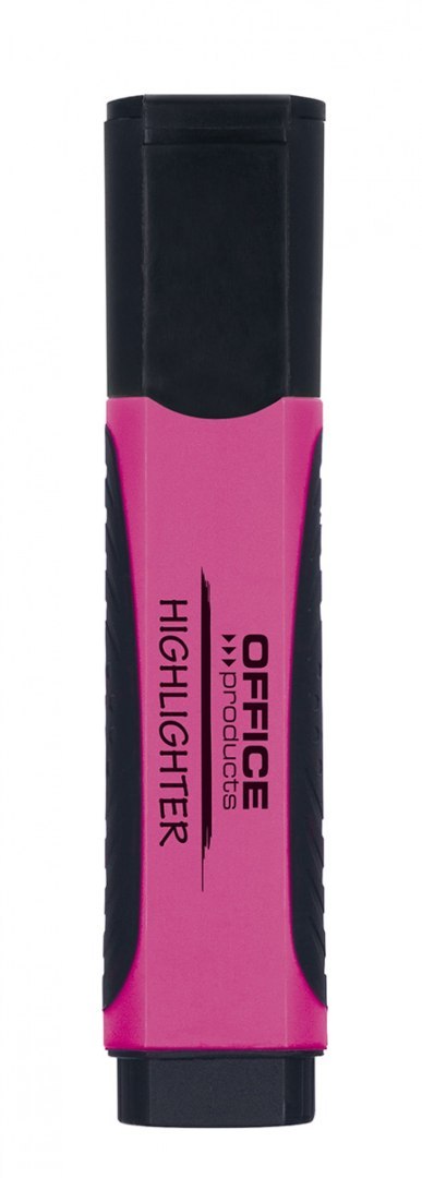 Zakreślacz OFFICE PRODUCTS z gumowym uchwytem, 2-5mm, różowy