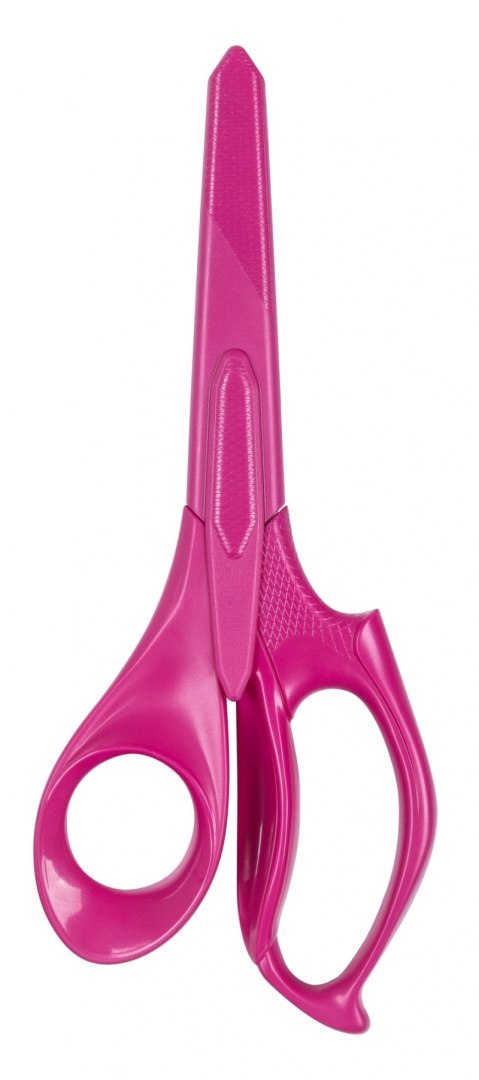 Nożyczki biurowe KANGARO, 18,5 cm, z osłoną, dla praworęcznych, blister, mix kolorów