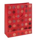 Torebka na prezenty DONAU HOME, laminowana, 25x30x10cm, całoroczna, sznurek, mix wzorów