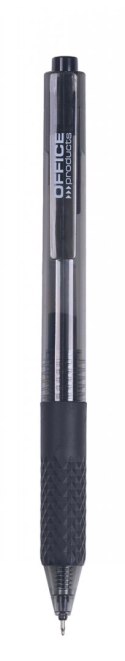 Długopis automatyczny żelowy OFFICE PRODUCTS, gr. linii 0,25mm, dł. linii 1200m, czarny