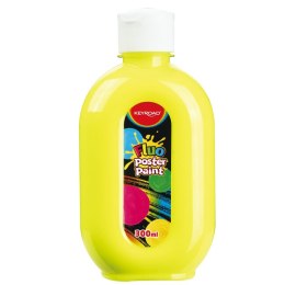 Farba plakatowa KEYROAD, Fluo, 300ml, butelka, neonowa żółta