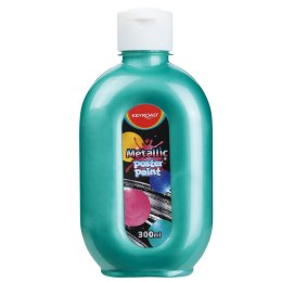 Farba plakatowa KEYROAD, metaliczna, 300ml, butelka, zielona
