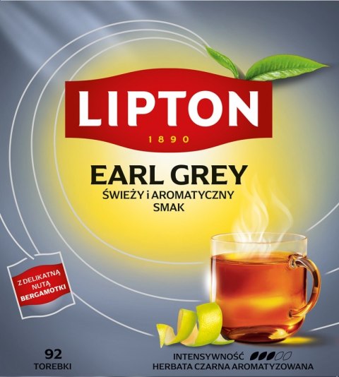 Herbata LIPTON czarna, Earl Grey, 92 torebki