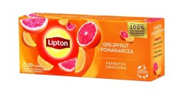 Herbata LIPTON owocowa, grejpfrut i pomarańcza, 20 torebek