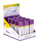 Klej w sztyfcie GIMBOO, PVP, trójkątny, znikający, 15g, 1 szt., pakowany w displayu, fioletowy