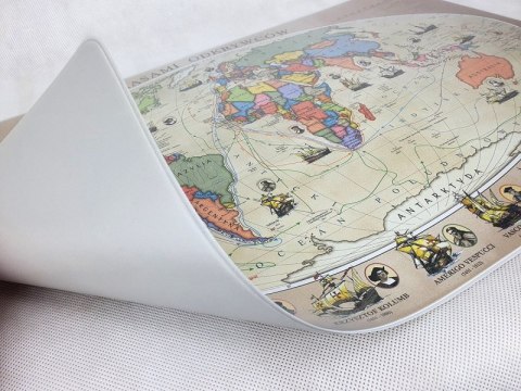 Podkładka na biurko GŁOWALA, mapa z trasami odkrywców, 58x38cm