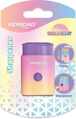 Temperówka plastikowa KEYROAD, opalizująca, pojedyncza, blister, mix kolorów