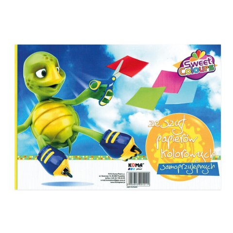 Zeszyt papierów kolorowych samoprzylepnych A4 8 kartek Sweet Colours 01211 KOMA-PLAST