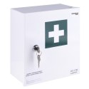 Apteczka ścienna DONAU SAFETY, stalowa,"20" +A, biała