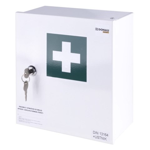 Apteczka ścienna DONAU SAFETY, stalowa,"20" +A, biała