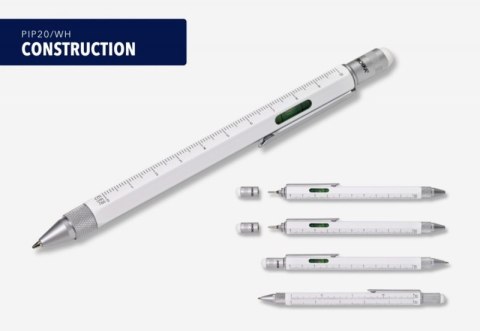 Długopis wielozadaniowy TROIKA Construction, biały